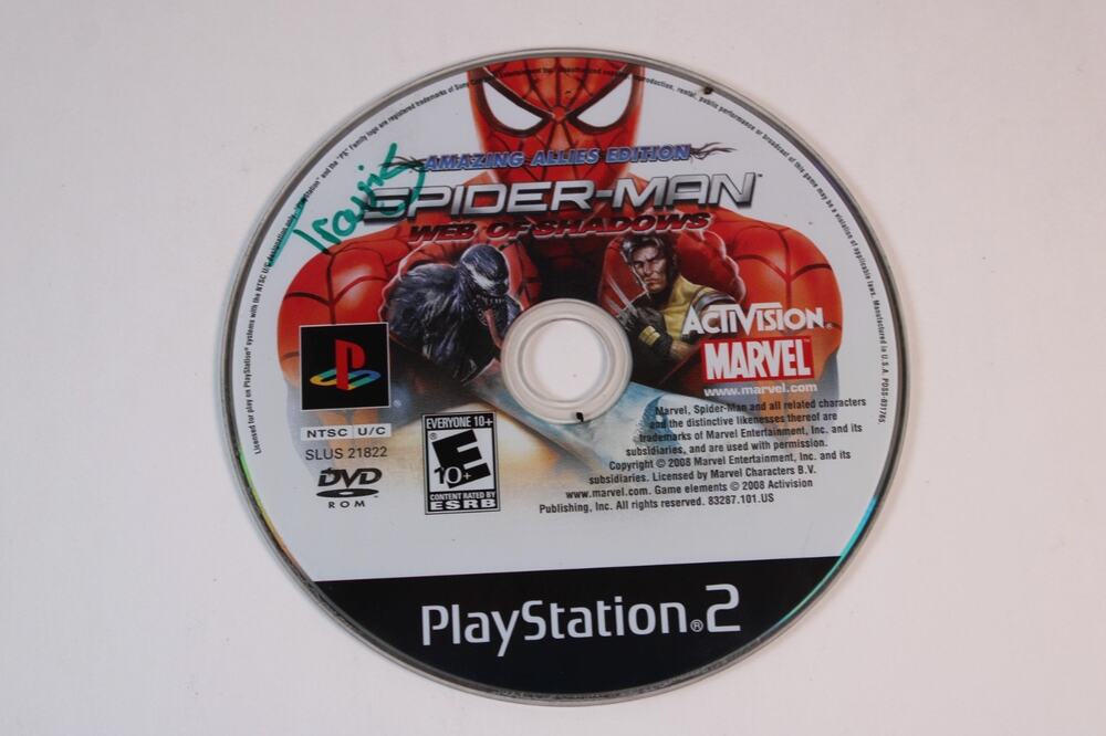 Spider-Man Web of Shadows Amazing Allies (Sony PlayStation 2, PS2) Disc Only